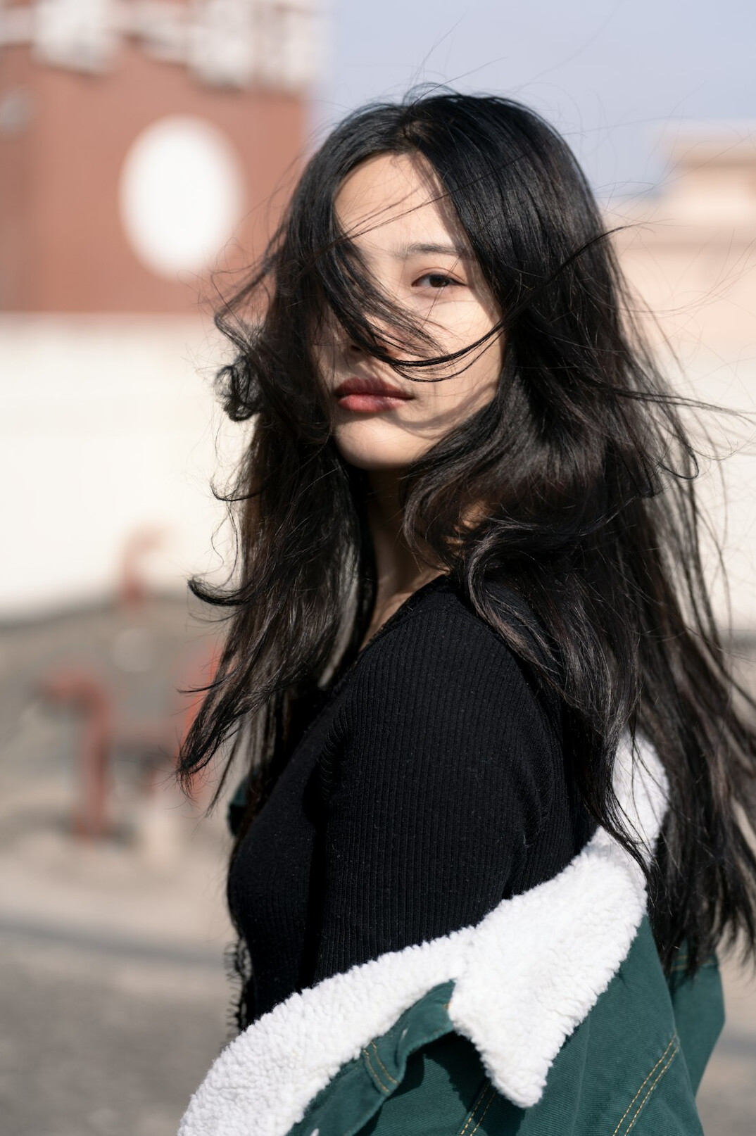 Portrait of a smiling woman with dark hair
